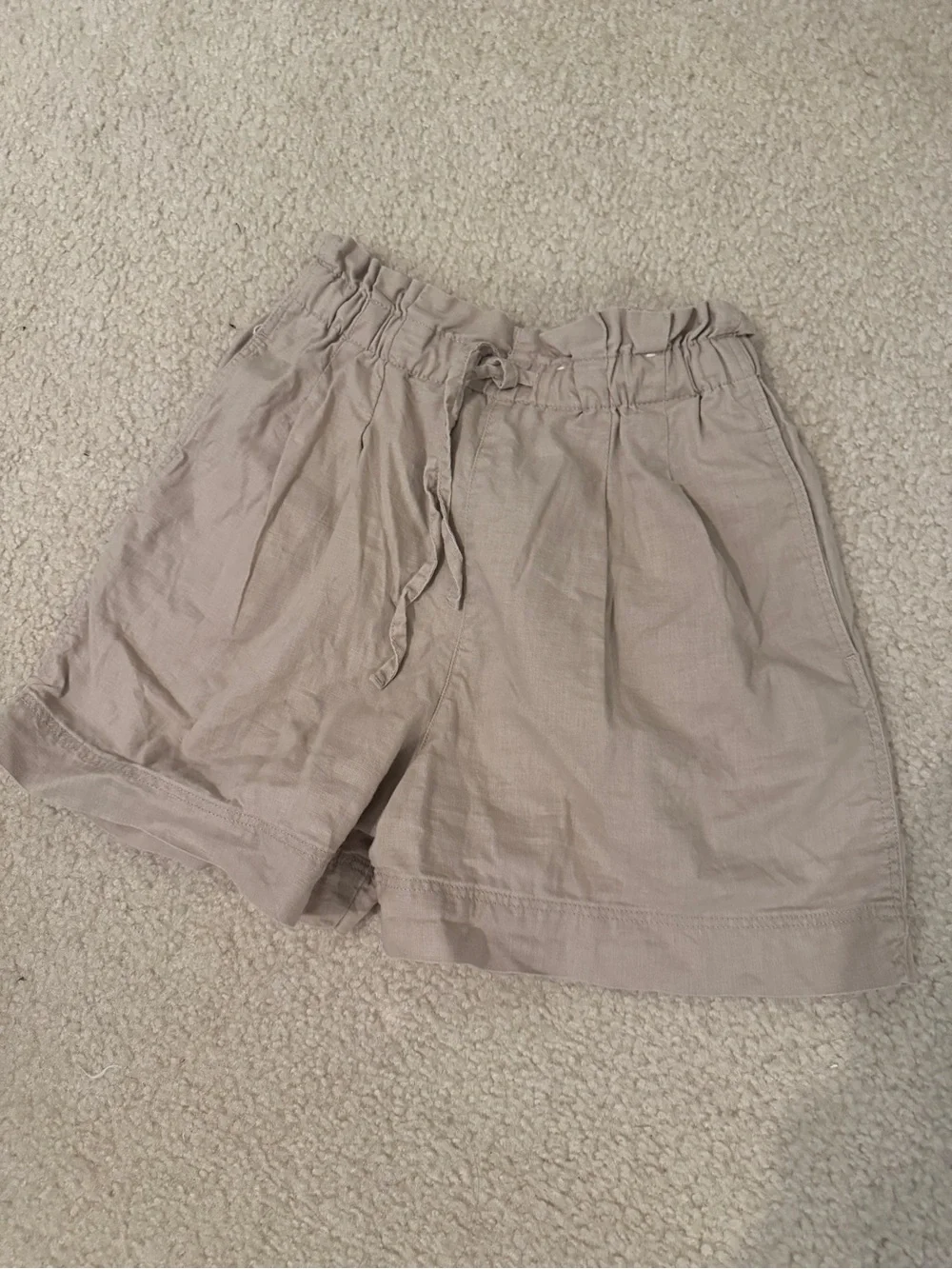 Uniqlo Linen Cotton Shorts (Co-ord) beige color size XS